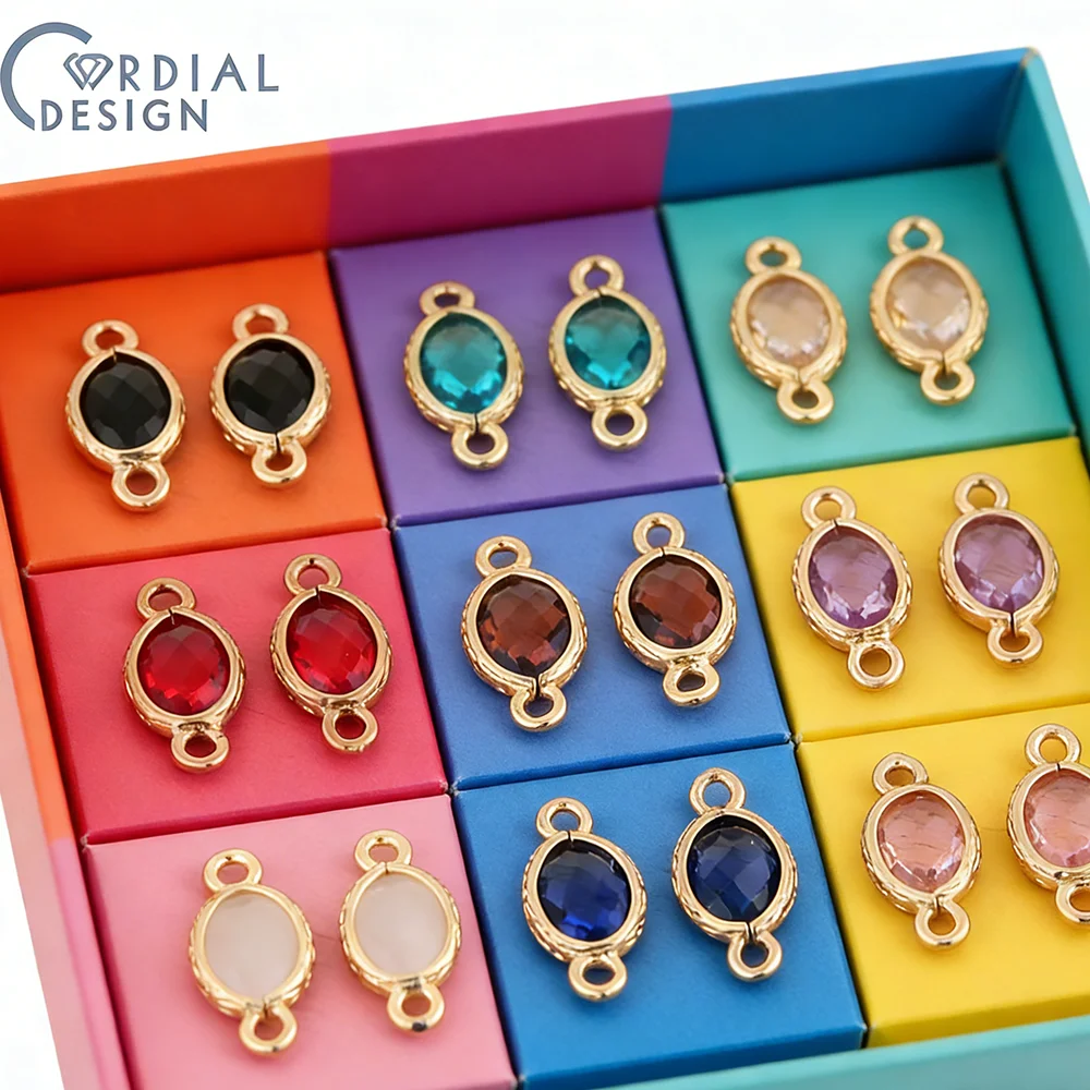 

Cordial Design 100Pcs 8*16MM Jewelry Accessories/Crystal Charms/Hand Made/DIY Making/Jewelry Findings & Components/Connectors