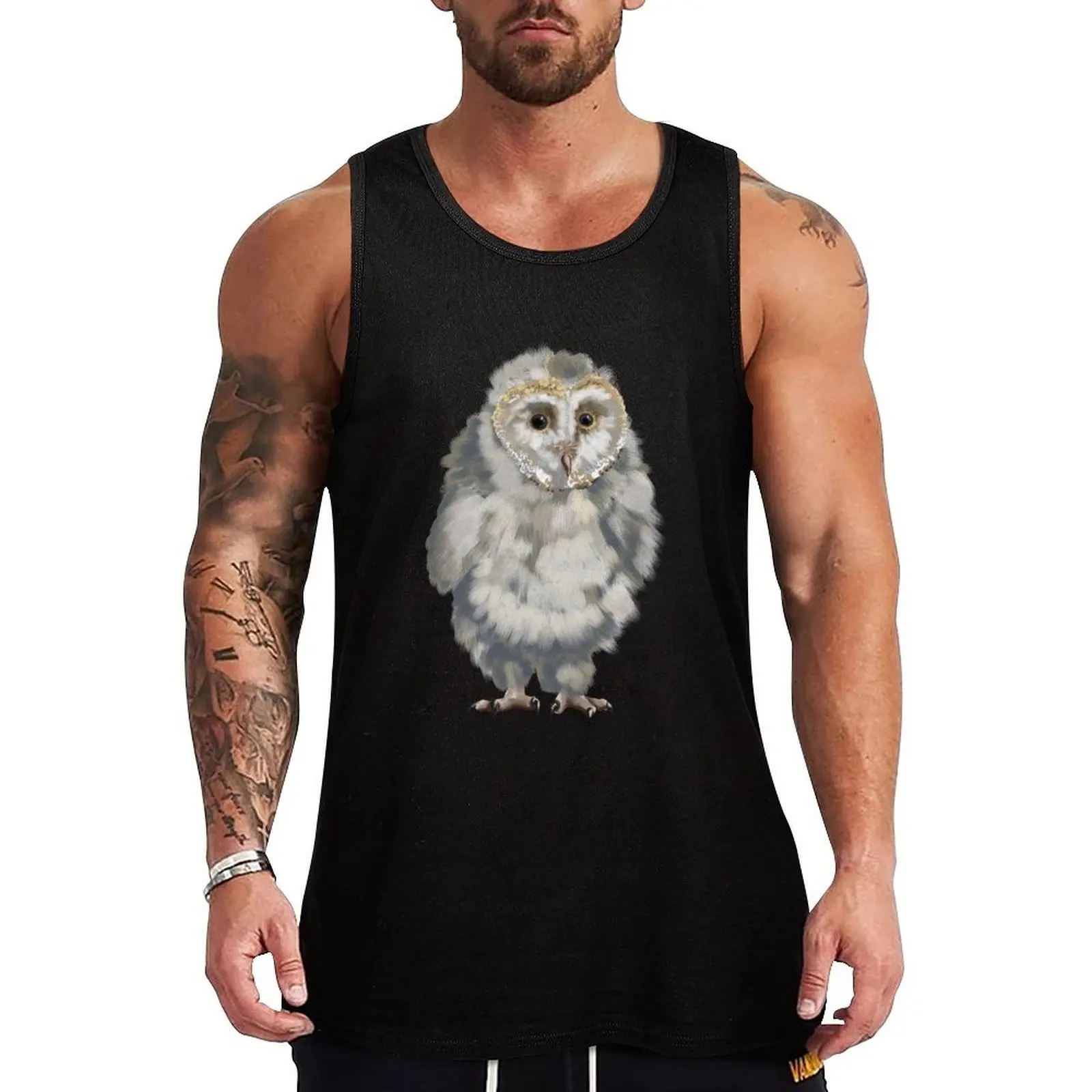 Pouf Tank Top Basic en mélange de coton, débardeur décontracté sans manches