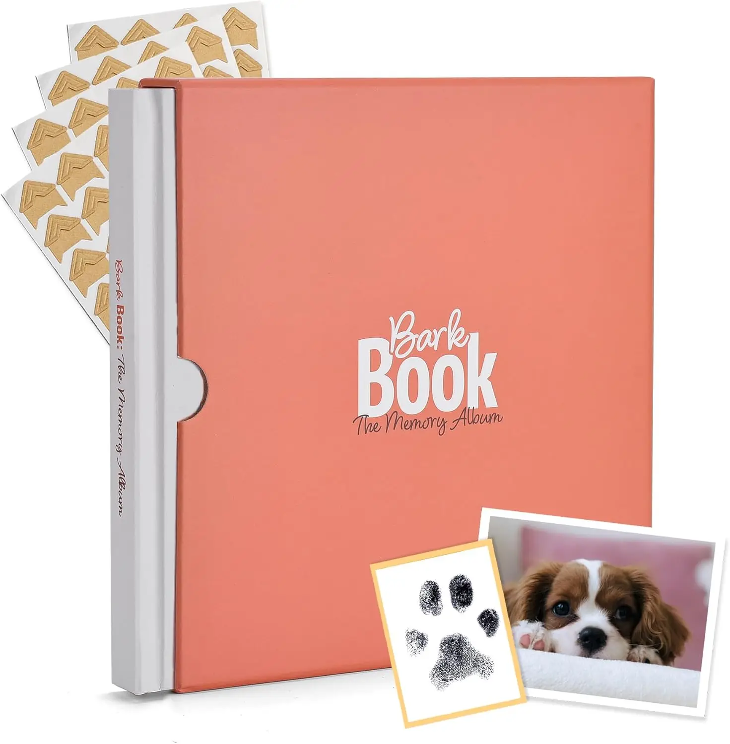 

Bark Book - A Dog Photo Album - 50+ Photos to Complete - Fun Gift for Dog Mom - With Photo Corner Stickers