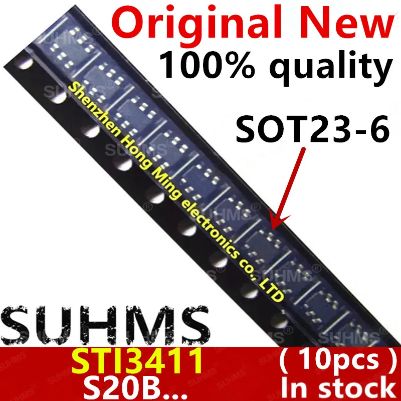 (10piece)100% New STI3411 AS20B AS208 S20B... sot23-6 Chipset