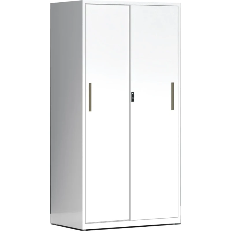 

Iron Wardrobe with Lock Steel Household Printed Wardrobe Bedroom Sliding Door Children's Large Capacity Storage Cabinet