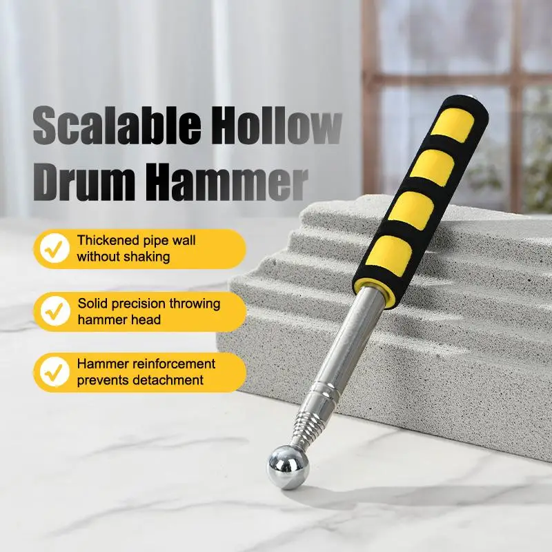 

High-Quality 98/115/160CM Telescopic Hammers; Empty Drum Testing Hammer; Room Inspection Tools; Metal Testing Functionality
