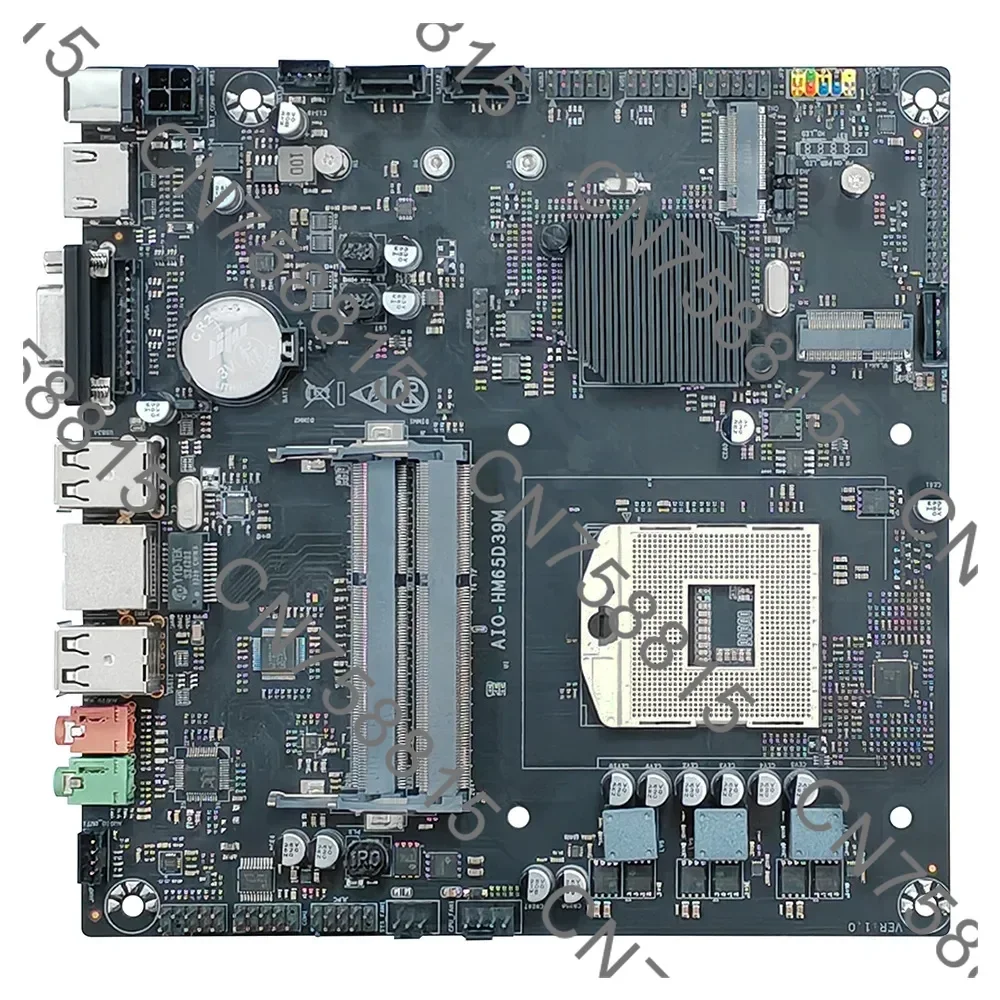ITX industrial control main board DC12V-19V power supply，HM65 all-in-one computer main board DDR3 memory with COM interface