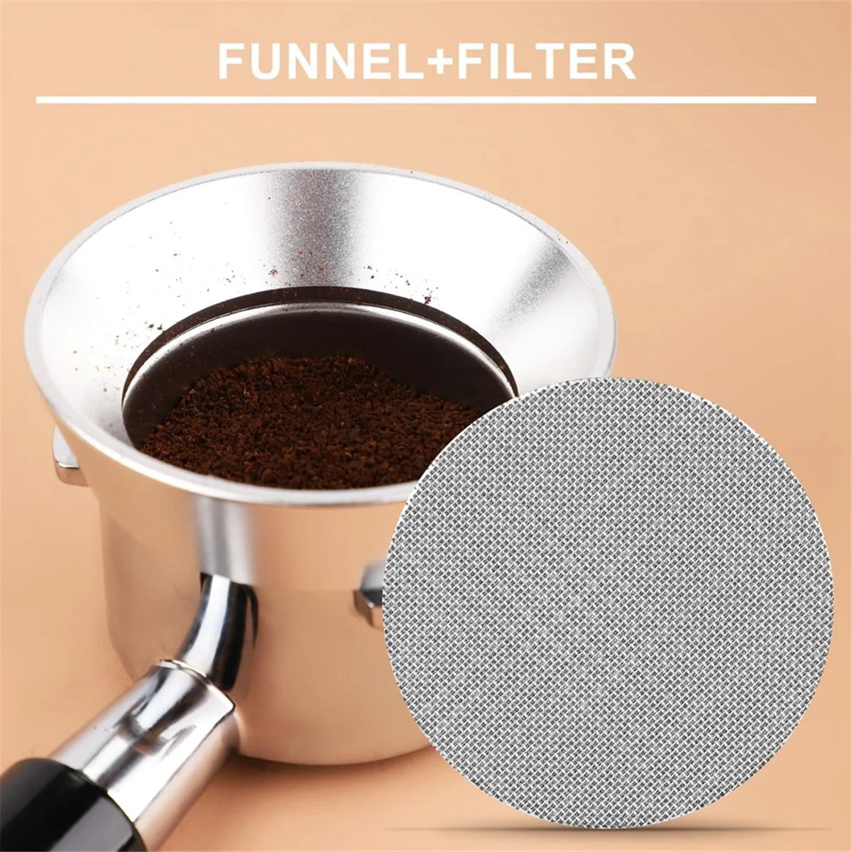12 Magnetic Dosing Funnel Set,58mm Espresso Dosing Funnel Puck Screen Kit Aluminum Portafilter Funnel with 2 Filter