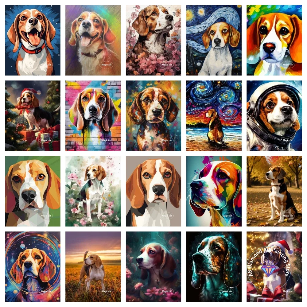Beagle 5D Diamant Malerei Haustier Hund Quadrat Runde Diamant Malerei Kit 5D DIY handgemachte Kunst Geschenk Handwerk Home Decor Kinder Geschenk