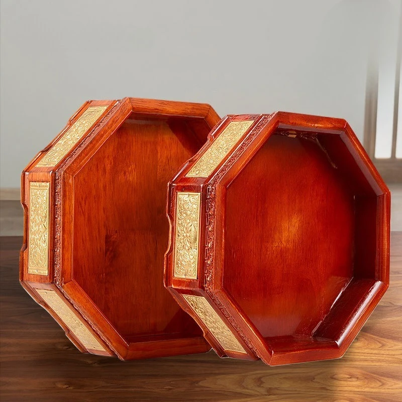 

Tibetan Gilded Eight Auspicious Fruit Tray for Buddha Offering and Home Decor