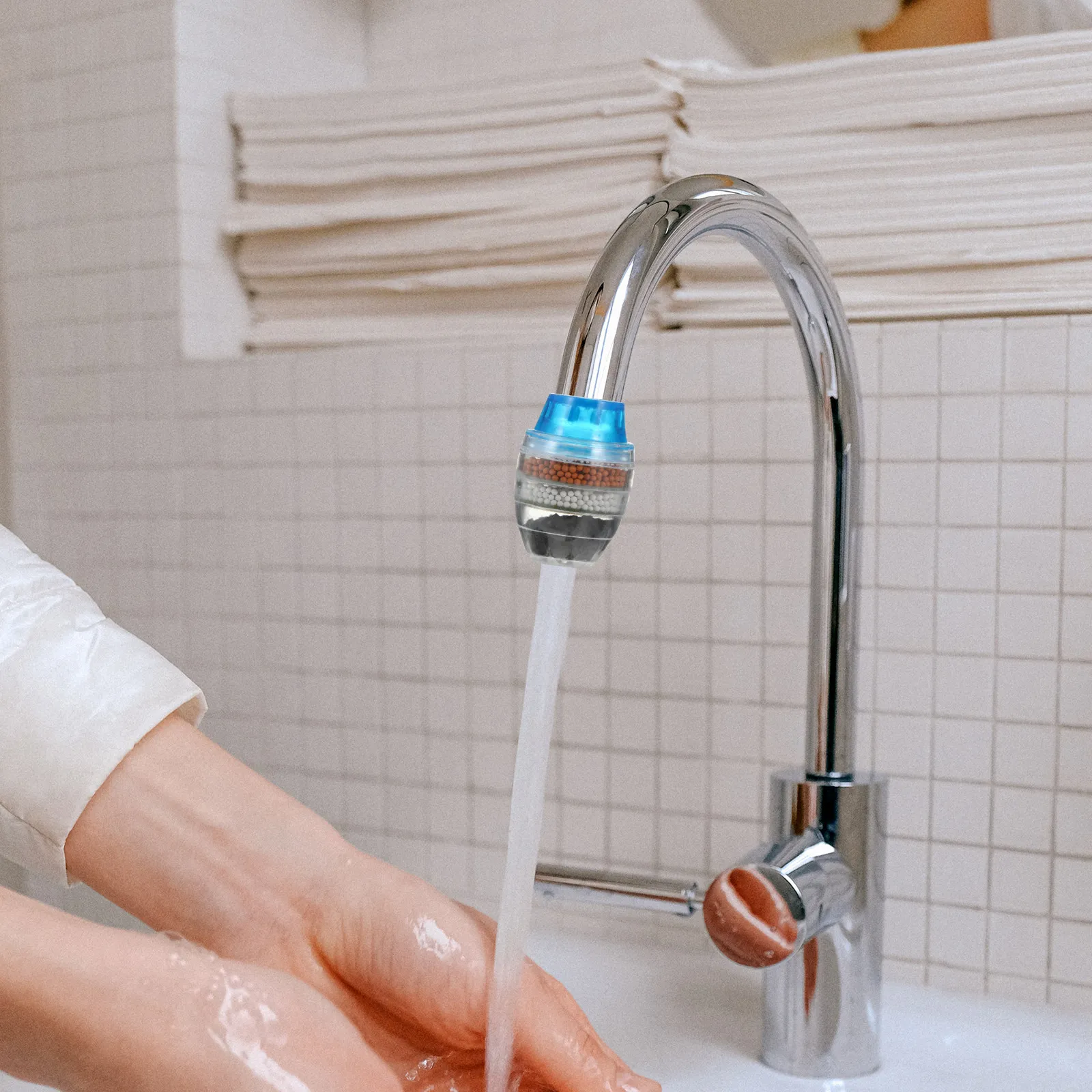 

Набор из 6 насадок-фильтров для кухонного крана с активированным углем, портативные, экологичные, для очистки воды