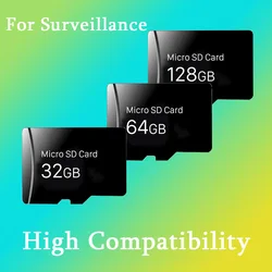 1Pcs SD Card High-speed 32G 64G High Adaptability128G High Compatibility Exclusive Micro SD Card for Surveillance IP Cameras