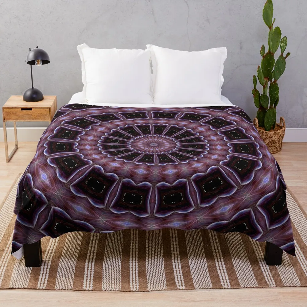 Futurist Portal Mandala Radial Circle Pattern 2 Throw Blanket Blankets For Baby Comforter Blankets