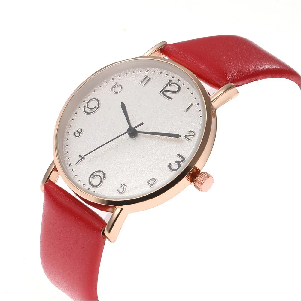

Women Quartz Watch Red Durable Comfortable Adjustable Wrist Size Fit Casual Ladies Gifts Work Daily Shopping School Parties