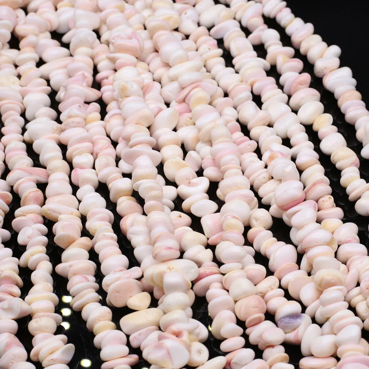 10-12 مللي متر الوردي الملكة غير النظامية قذيفة المياه العذبة الطبيعية حبة رائعة صنع المجوهرات عقد دي اي واي سوار أقراط الإكسسوار #1