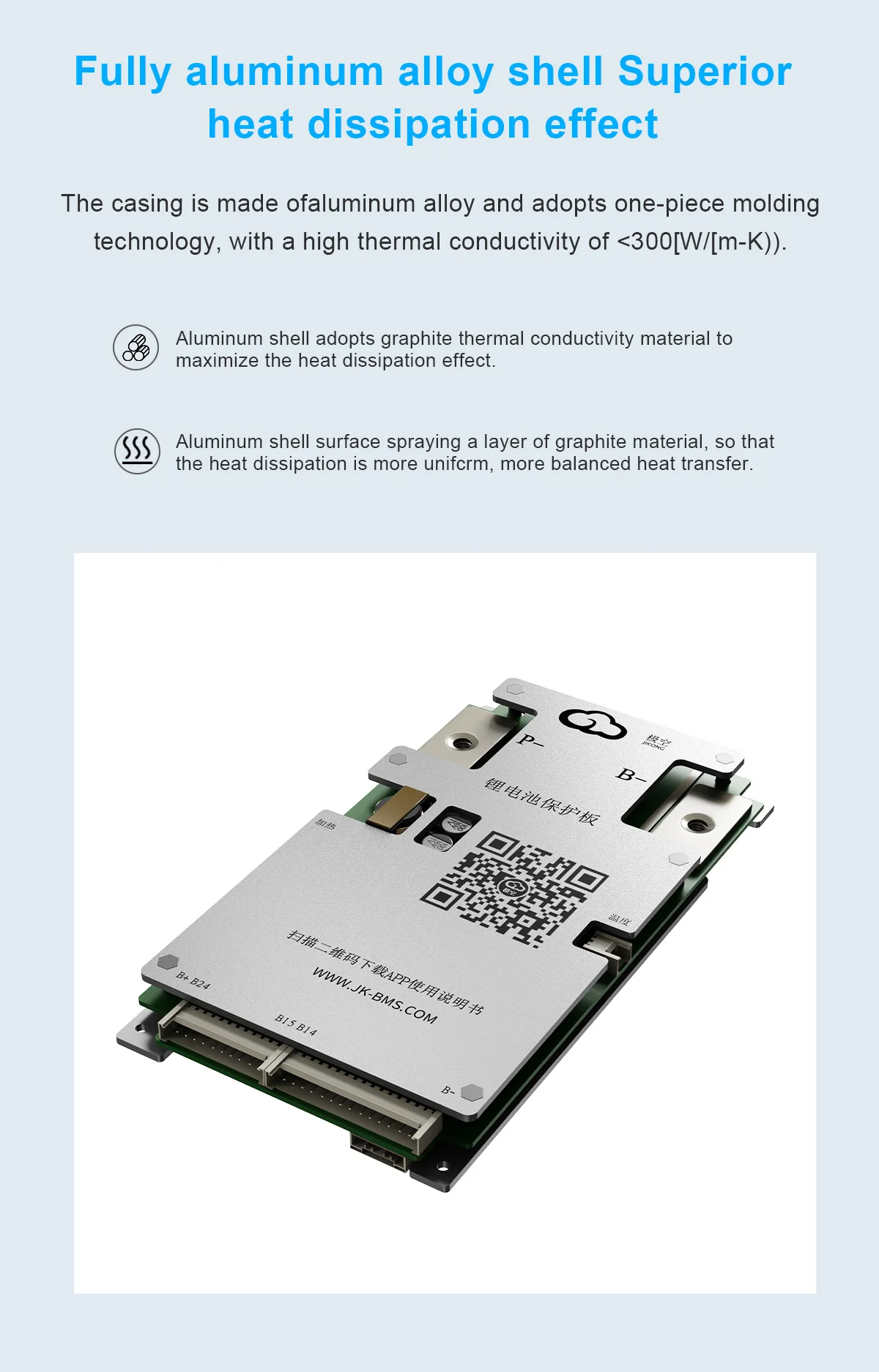JIKONG SMART BMS JK-BD6A24S4PD 8S-24S 24V 48V 72V 40A Intelligenter Aktiver Balancer BMS für Lifepo4 Li-Ion Lto 18650 21700 – Detail 9