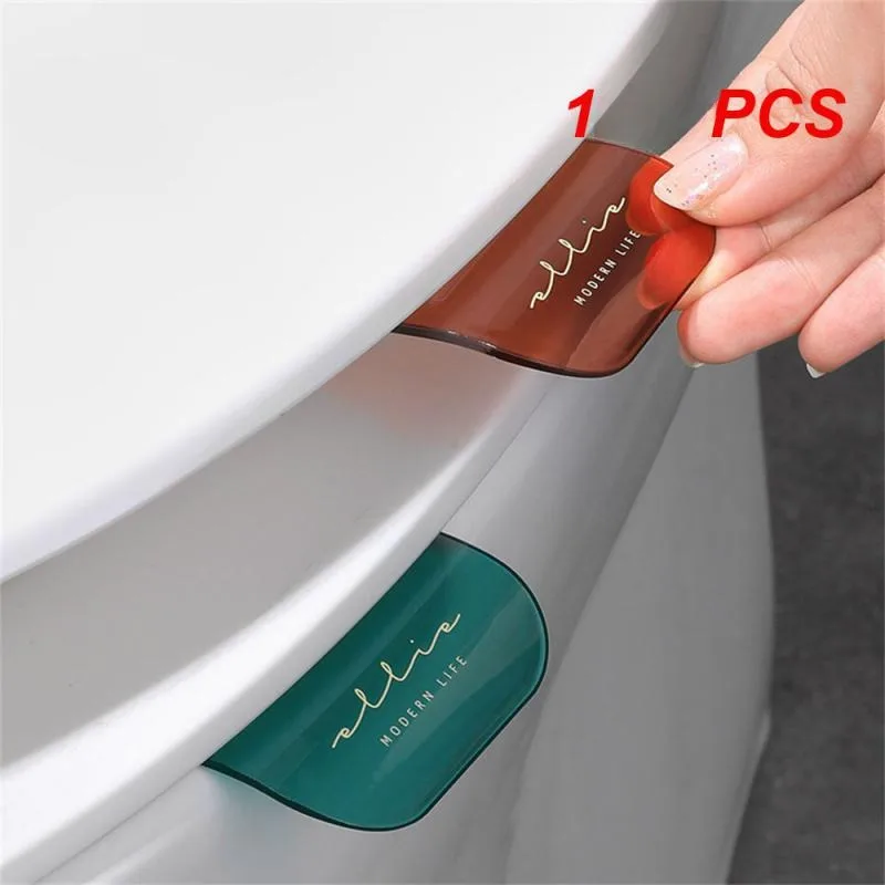 1PCS Toilet Seat Handle Flapper Holder Toilet Ring Handle Avoid Touching Closestool Lid Handle Transparent Non-dirty Hand