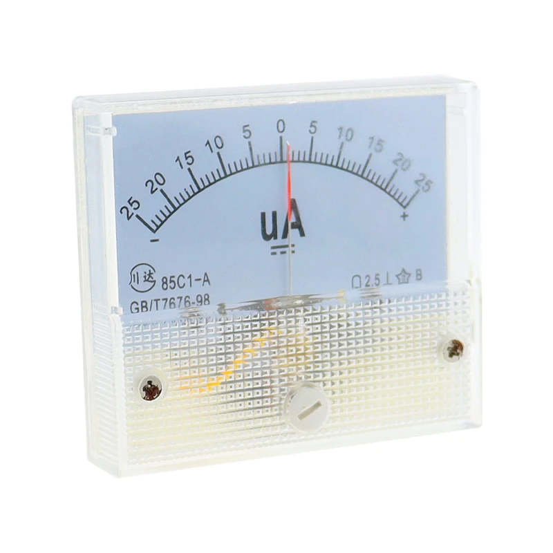 85c1 positive and negative ammeter DC milliammeter microammeter ± 25ua 50ua 100ua 200mA 300mA 5A 10A bidirectional ammeter