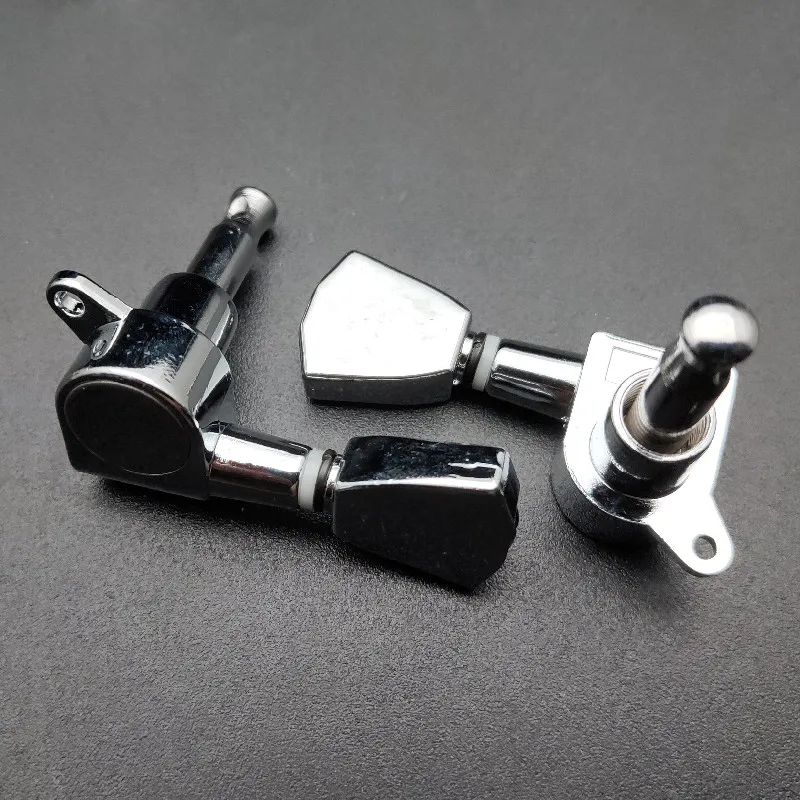 6 PC Trapezoid Handle Tuning Pegs Machine Heads Tuner For Acoustic Electric Guitar Chrome/Black/Gold