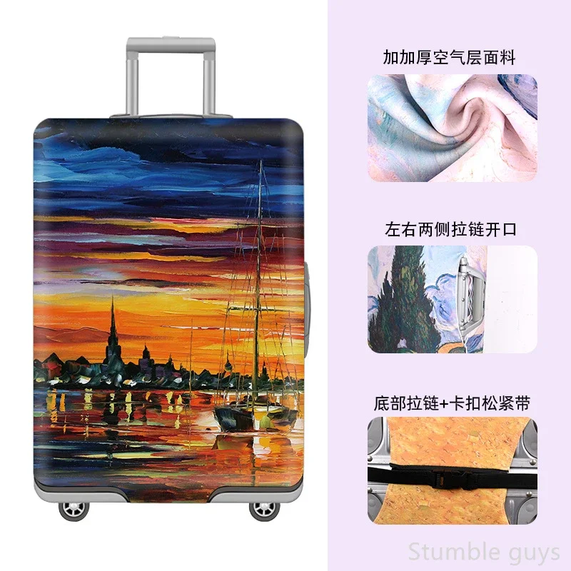 

Elastic Luggage Protective Cover Anti-Scratch Durable Dustproof Suitcase Cover Useful Travel Accessory Business Trips