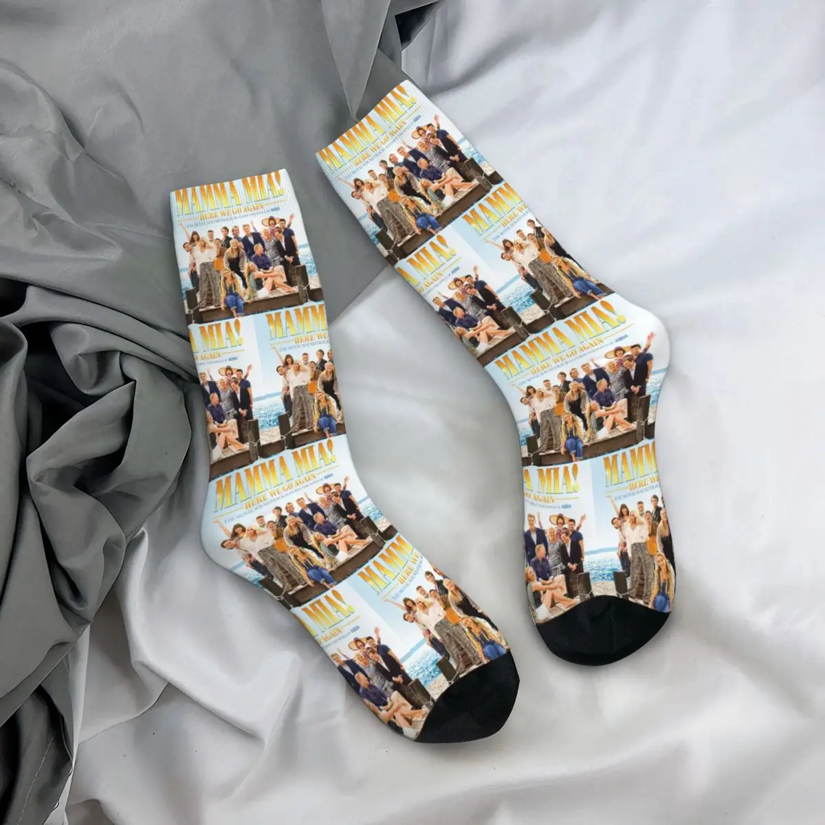 جوارب ماما ميا جوارب هاراجوكو الممتصة للعرق طوال الموسم جوارب طويلة إكسسوارات لهدايا عيد الميلاد للرجال والنساء