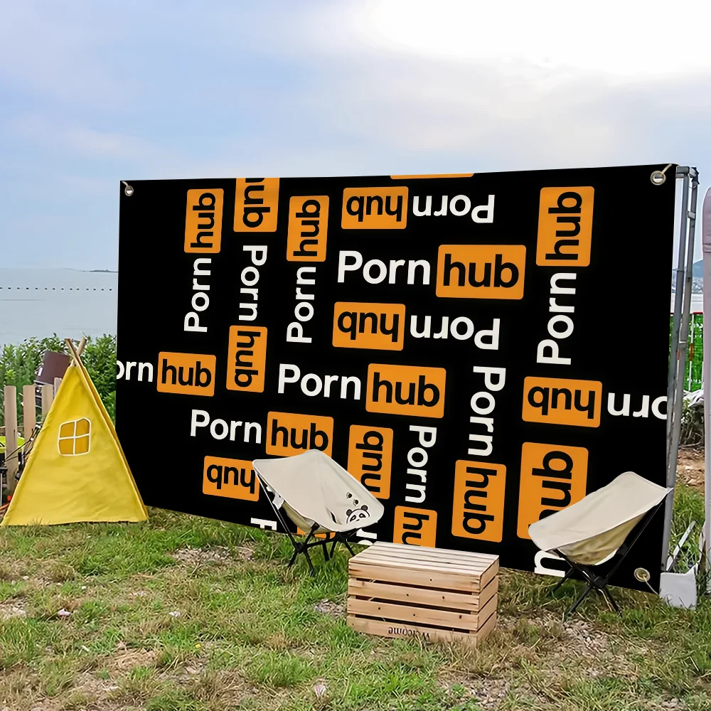 بارد P-Pornhub-ES شعار العلم للتخييم في الهواء الطلق بار نزهة حزب ديكور المنزل الحلي راية