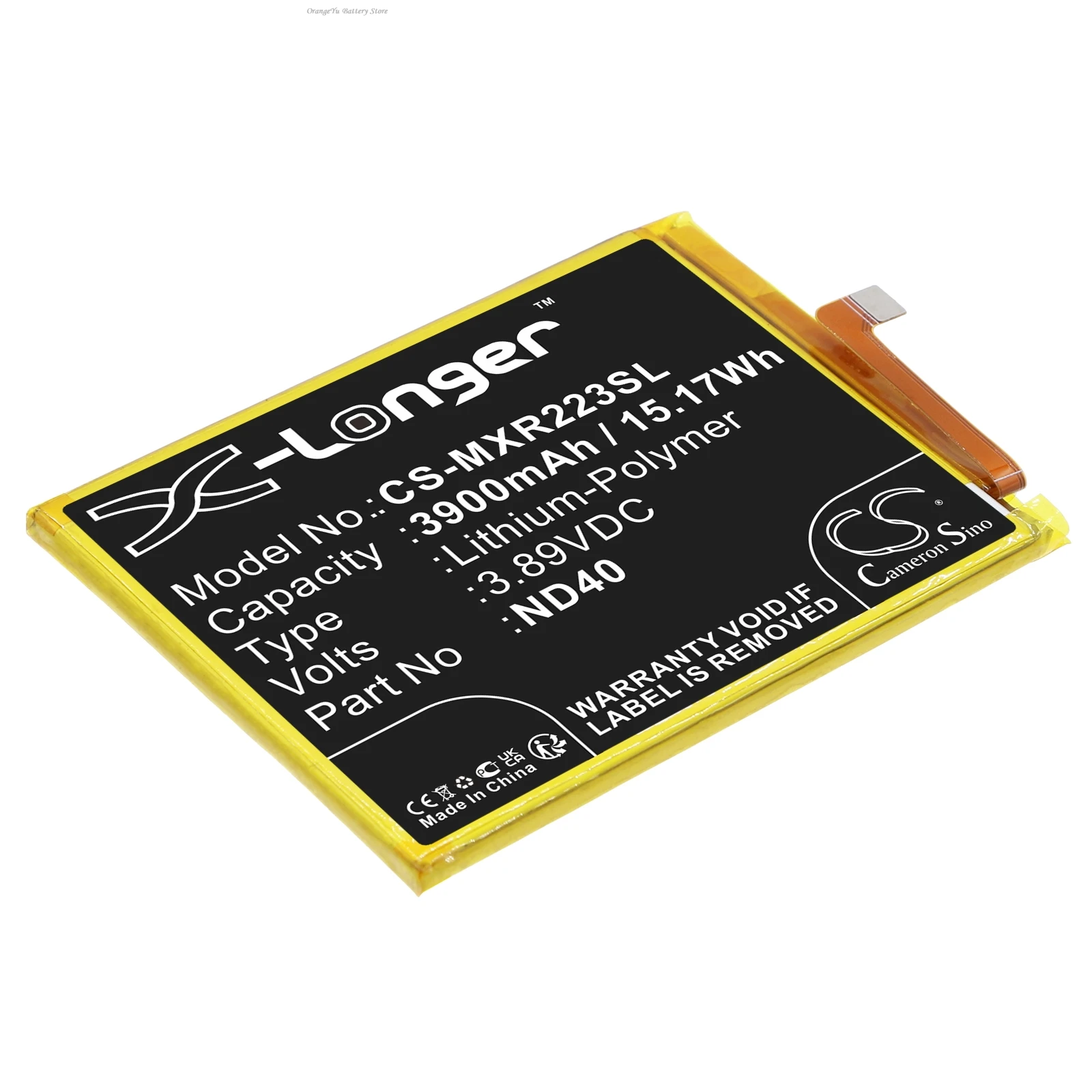 

Cameron Sino 3.89V 3900mAh Mobile, SmartPhone Battery ND40,SB18D34507 for Motorola Moto Edge 30 5G 2022, XT2203, XT2203-1 +TOOLS