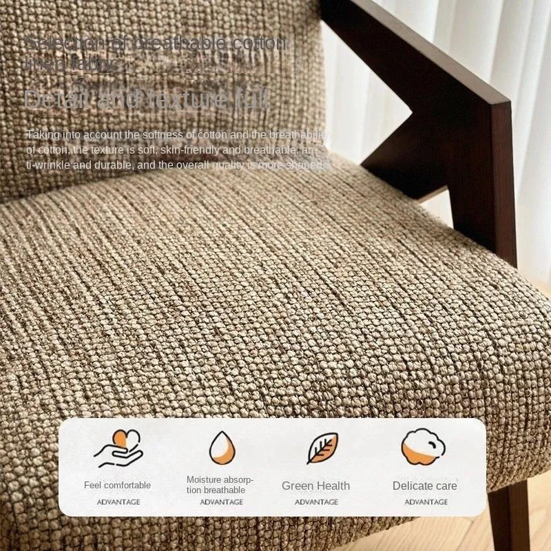 Joylive meados do século sala de estar varanda lazer único sofá cadeira estilo francês cadeira homestay designer de madeira maciça sofá preguiçoso