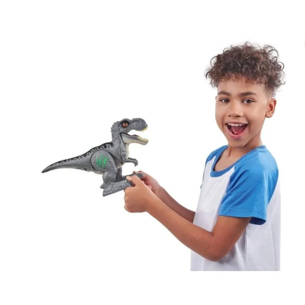 Zuru Attack Grey Tyrannosaurus Battery Powered Robot Toy, Dinosaur Model Simulation Toy, Robot Dinosaur Gift for Children