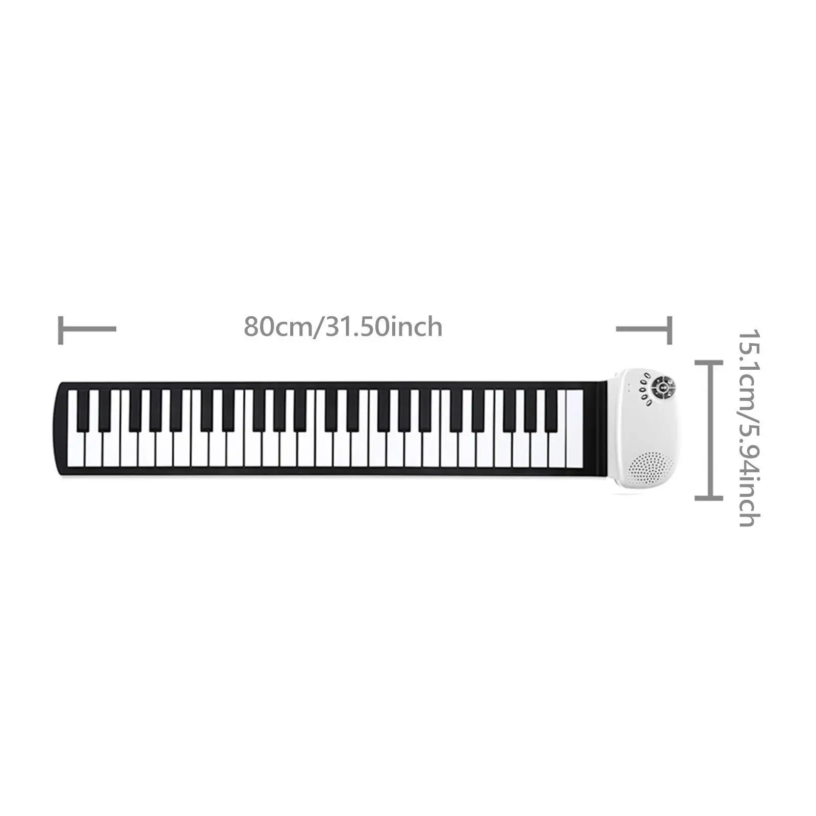 49 Key Roll Up Keyboard Piano for Music Enthusiasts, Portable Design with 100 Sounds And 10 Songs