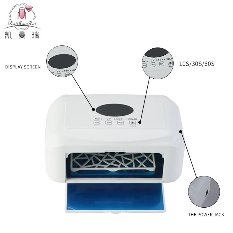 Lámpara de uñas transfronteriza de 80W al por mayor, lámpara de fototerapia de inducción inteligente de doble fuente de luz pegamento para uñas tipo baki de secado rápido