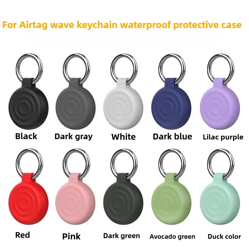 

Universal For Apple Airtag Tracker Protective Case Full - Coverage Waterproof Design Anti - Loss Keychain Soft Shell