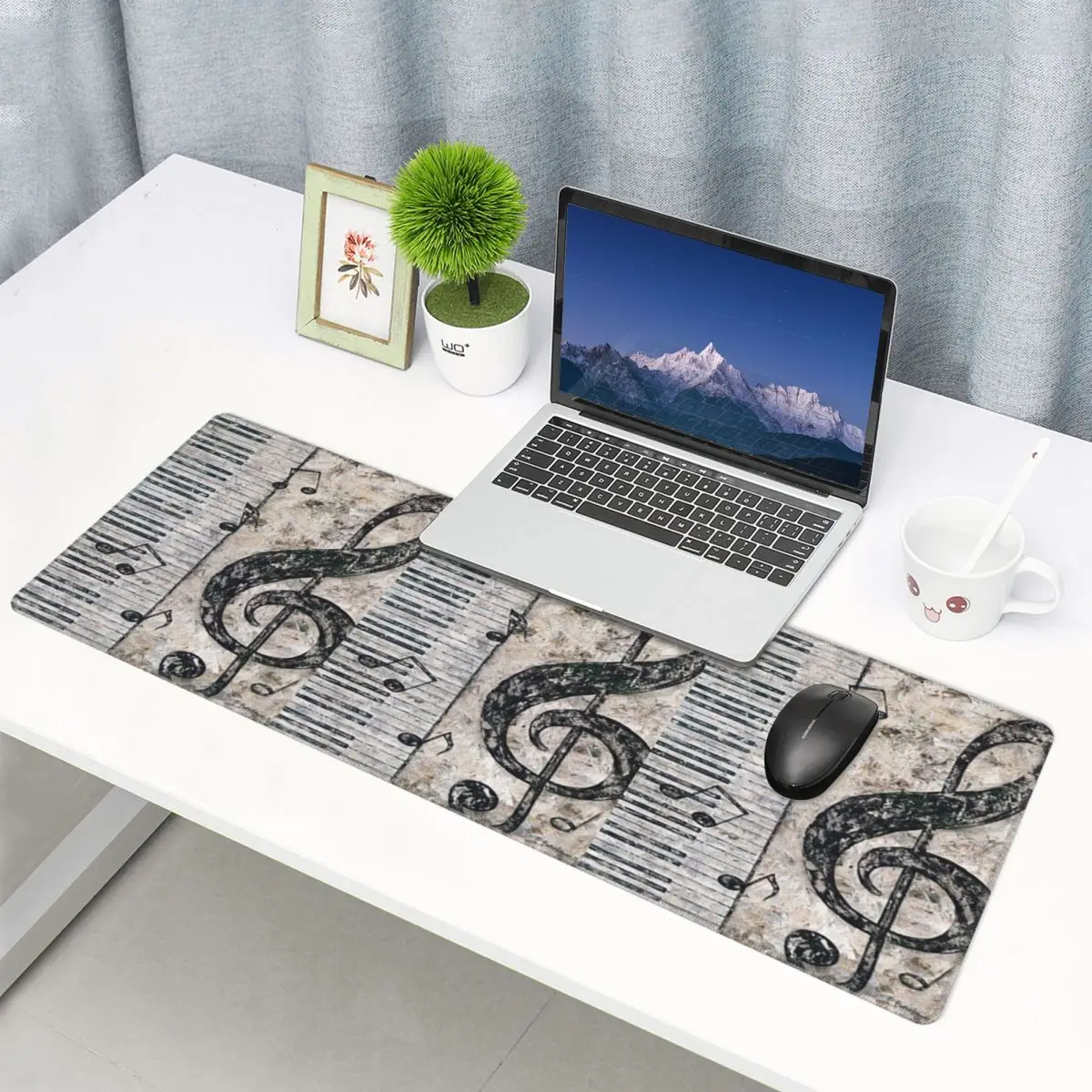 Large Mouse Pad Musical Notes And Piano Keyboard Gamer PC Laptop Mats Keyboard Carpet Computer Gaming Desk Mat
