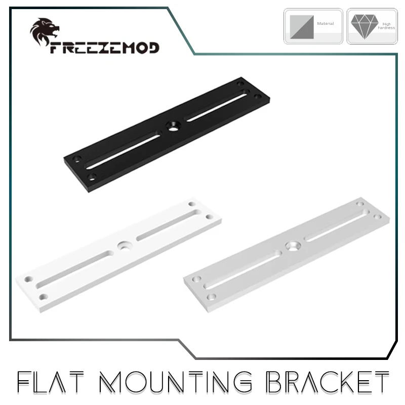 

FREEZEMOD Flat Mounting Bracket For Watercooling Pump Reservoir Radiator AIO Kit Fixing Buckle Aluminum,Black/Silver/White