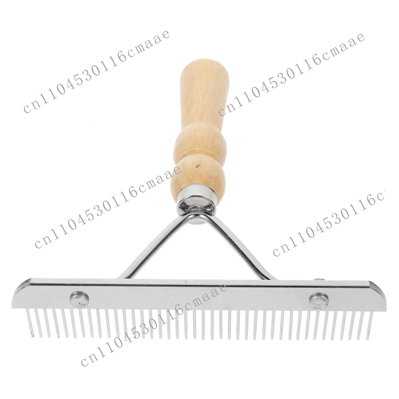 

New 1 Wooden Handle Ergonomically Designed Pet Comb, Durable Horsehair Brush, Anti Slip and Rust Resistant, Finely Crafted