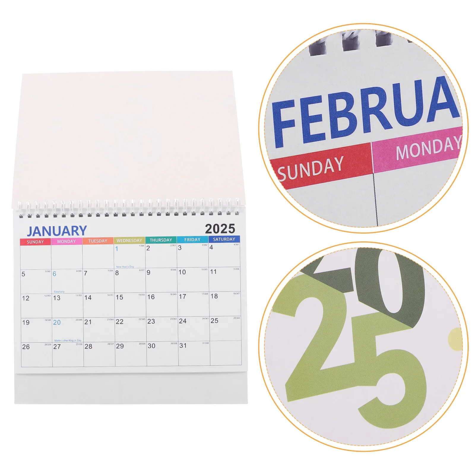 2025 Desk Standing Flip Calendar January to December Desktop Calendar for Office Home School Monthly Planning Work Daily Notes
