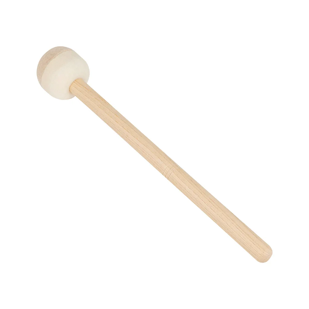 

Two Color Felt Head Wooden Drum Mallet Long Handle Snare Drumstick Percussion Instrument Accessory