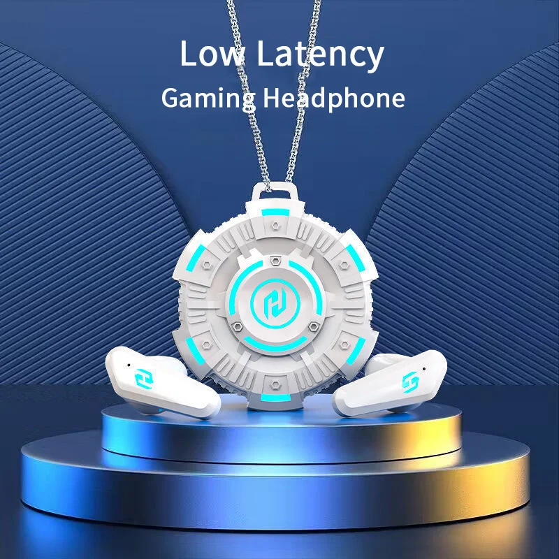 Game Earphone Cool Appearance Bluetooth 5.3 Low Latency Mech Style Cool Breathing Light Play Game Earphone Touch Control