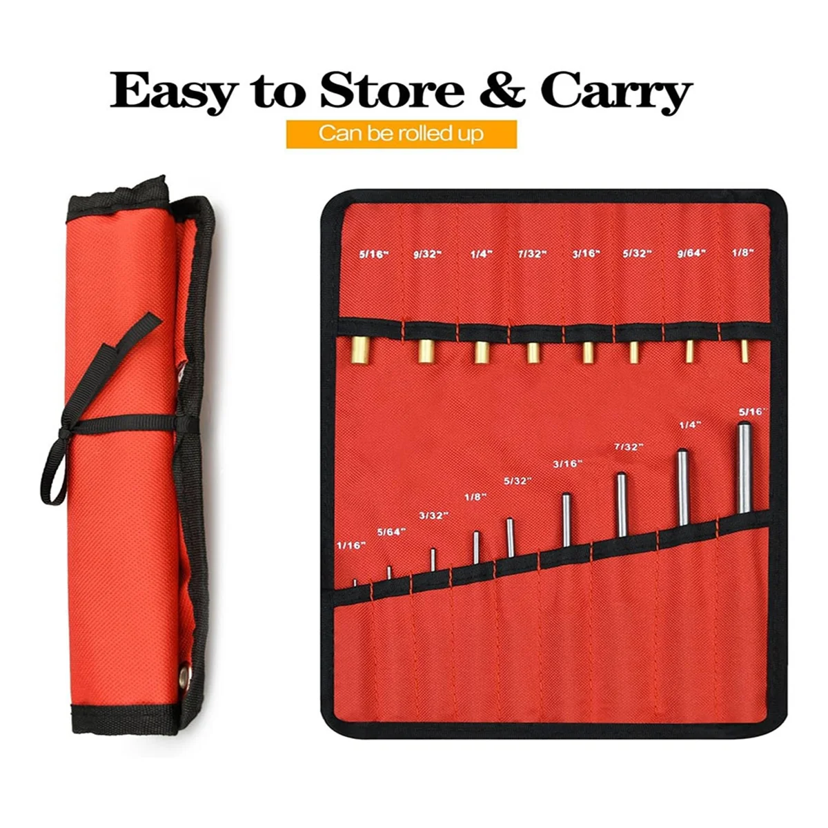 ELBA_Comprehensive Roll Pin Punch Set, Removing & Repair Tool Kit Perfect for Automobile, Jewelry, Watches, Crafts and More