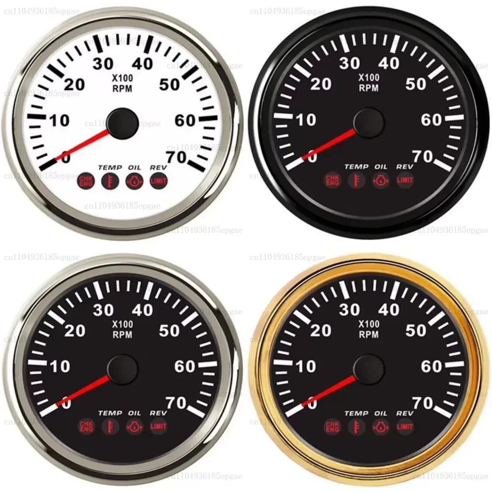 

Suitable for 7000 RPM Engine Tachometer with Oil Temperature, Oil Pressure Engine Fault Alarm Tachometer
