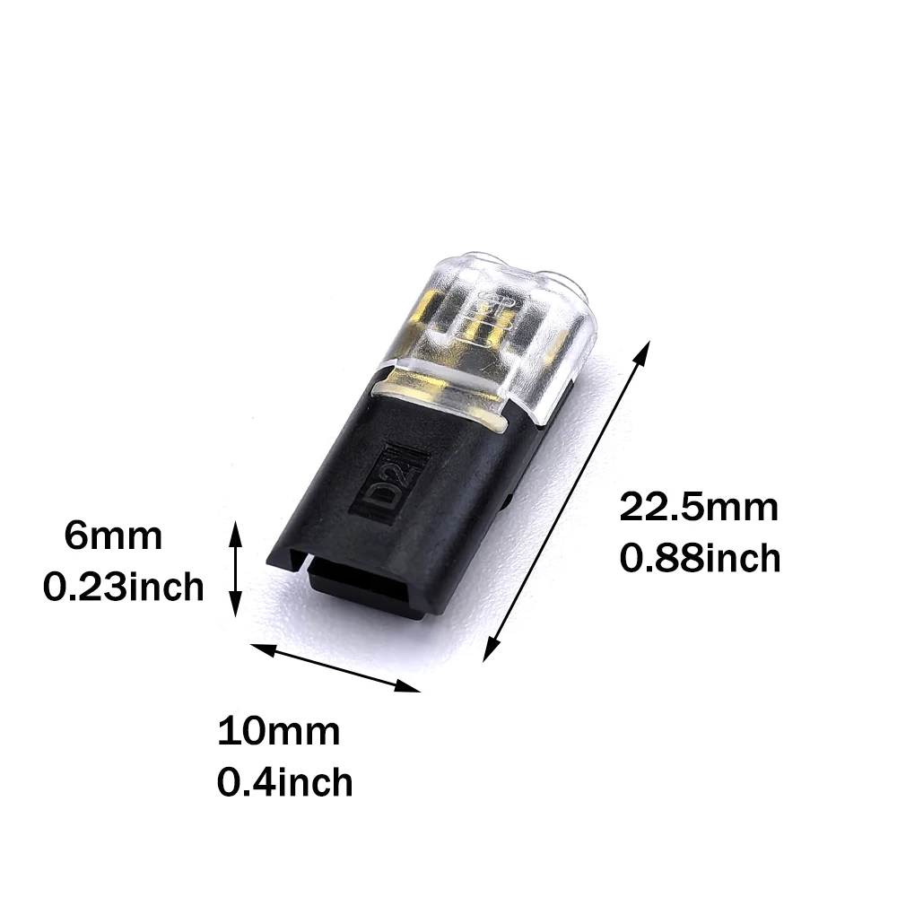 10/30/50 قطعة سلك توصيل موصل طرفي ، 2-pin ثنائي الاتجاه المكونات في كابل مشبك موصل تيار مستمر قفل غطاء مناسبة LED