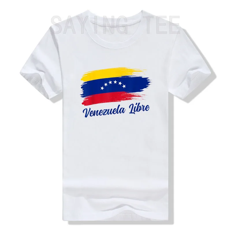 

Venezuela Flag Proud American Venezuelan Venezuela Libre T-Shirt Humor Funny Patriotic Graphic Tee Fashion Short Sleeve Blouses