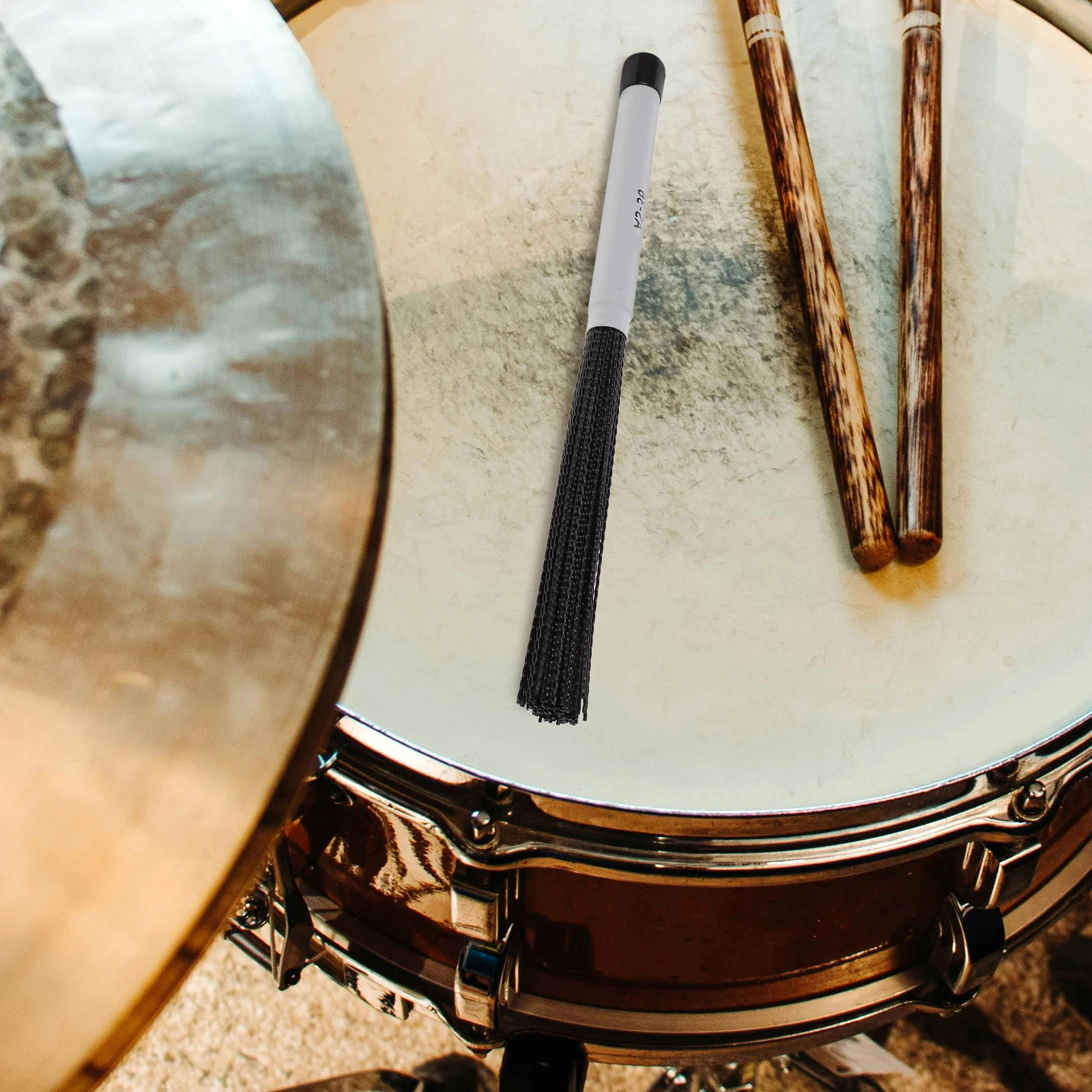 

Nylon Drum Brush for Snare Brushes Drumming Instrument Accessory Accessories Rhythm with Handle Acoustic Drums Sticks