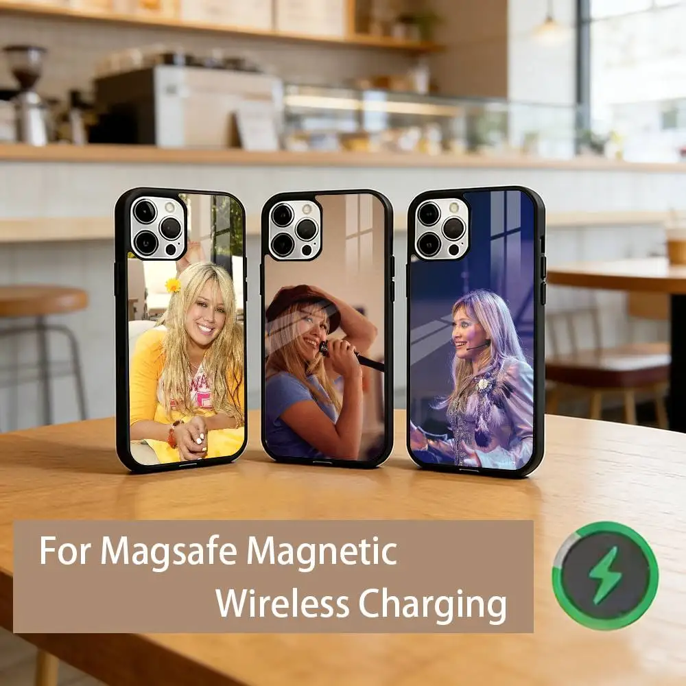 

H-Hilary D-Duff Phone Case For iPhone17,16,15,14,13,12,11 Plus,Pro Magnetic with Magsafe Wireless Charging