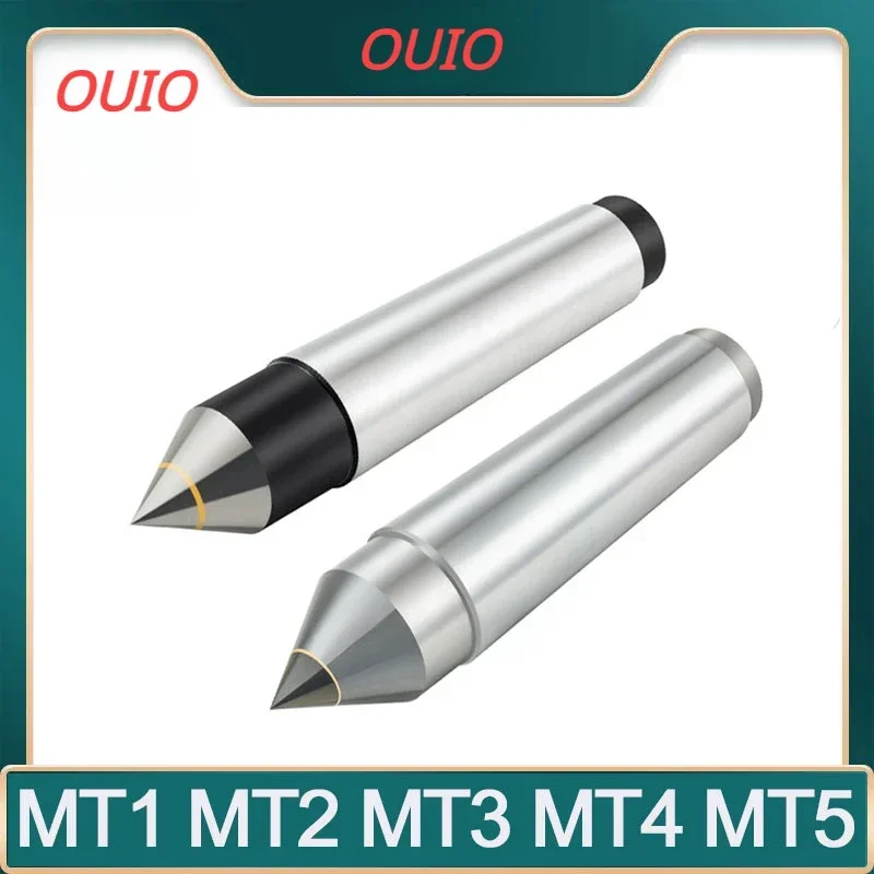 OUIO MT1 MT2 MT3 CNC lathe Cente Movable Thimble Alloy Morse Taper Alloy Solid Centre Grind Centre Alloy Half Center Fixed Tip