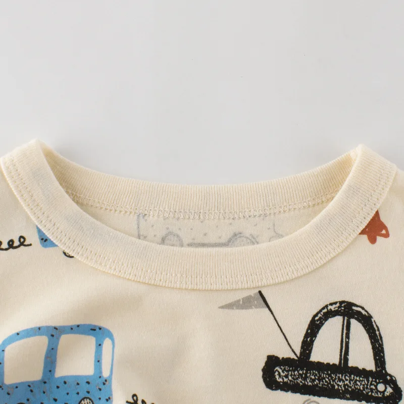 Little maven Kids T Shirt Summer Cute Cars Pattern Boys t-shirts Cotton Children Short Sleeve Top Tee for 5 years old