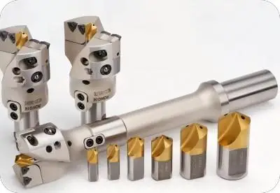 Large Diameter Indexable Circle Hole Saw CNC Machine Drill Bit Cutter Kit Deep Hole Bit with Big Head Center Drill Bit Tool Set
