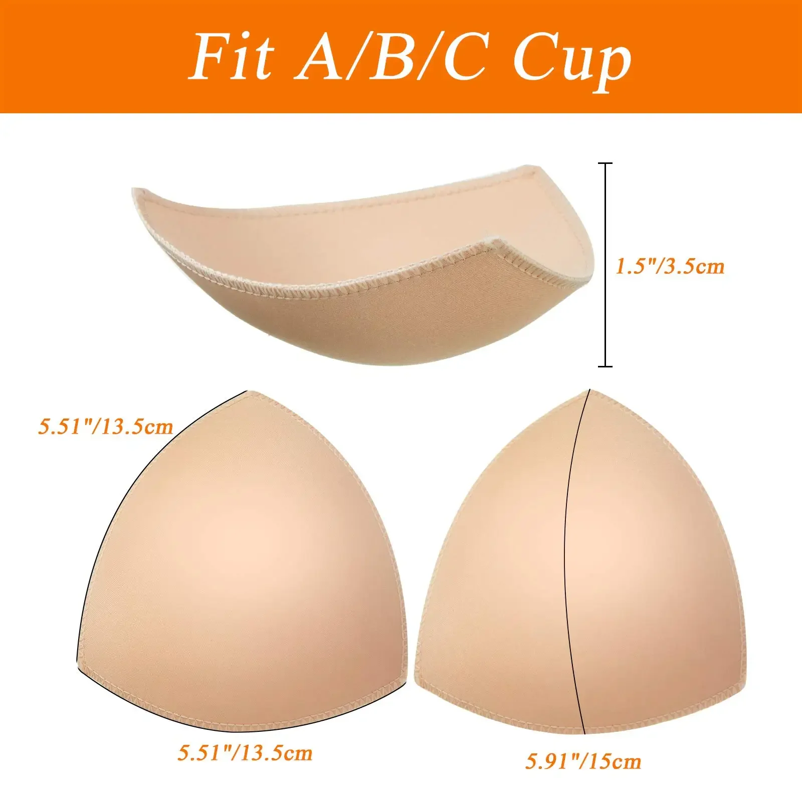 Triângulo Esponja Push Up Bra Pads Set para Mulheres, Invisible Bra Pads, Swimsuit, Biquíni, Breast Enhancers, Chest Cup, Acessórios, 2 pcs, 10pcs