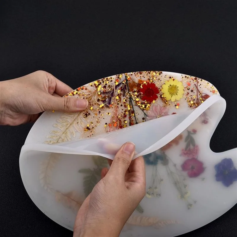 

«Сделай сам» с украшением в виде кристаллов прессформу эпоксидной смолы творческий зеркало ручной работы Цвет палитра доска для рисования силиконовые формы