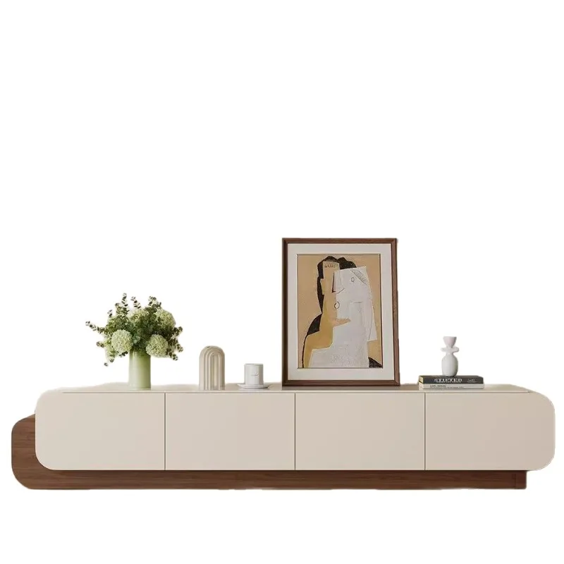 

Medieval retractable microcrystalline stone TV cabinet living room household French retro small apartment