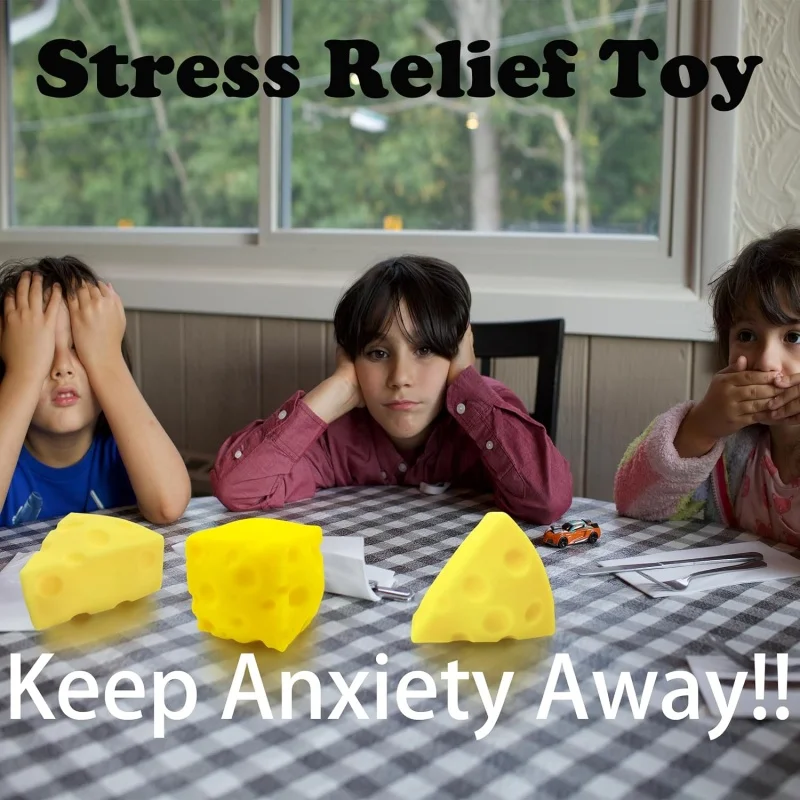 Queijo mole brinquedos fidget bolas de estresse espremer bola de estresse brinquedos sensoriais, presentes de alívio do estresse favores de festa