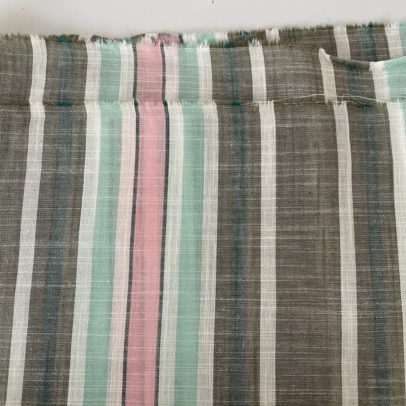 

Striped cotton fabric for blouse and skirt clothing hand-made DIY fabric
