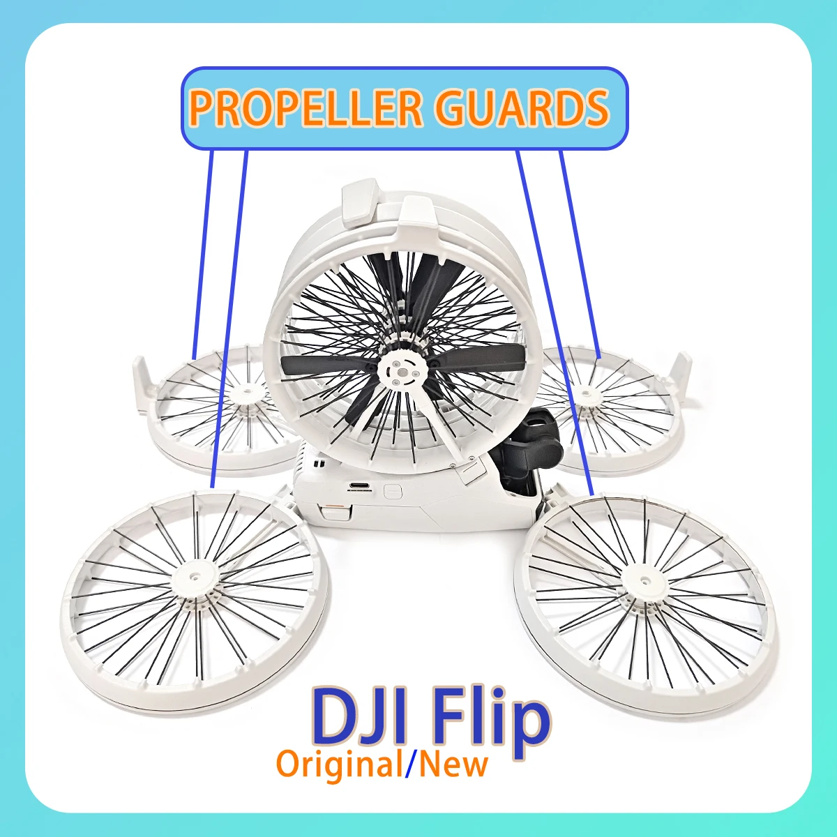 

Оригинальный флип-чехол для дрона, верхний нижний корпус, круглый корпус двигателя пропеллера, защитная крышка карданного подвеса, чехол для батарейного отсека, для DJI Flip