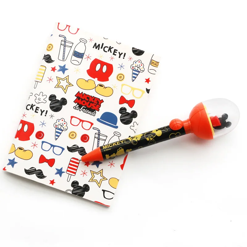 Authentieke Disney Mickey En Minnie 3d Modellering Pen Briefpapier Creatieve Cartoon Student Balpen Schattige Beperkte Handtekening Pen